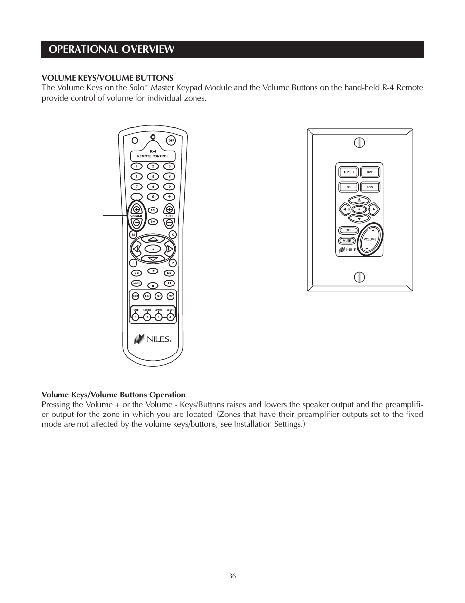 Operational overview | Niles Audio Niles ZR-4630 User Manual | Page 36 / 82