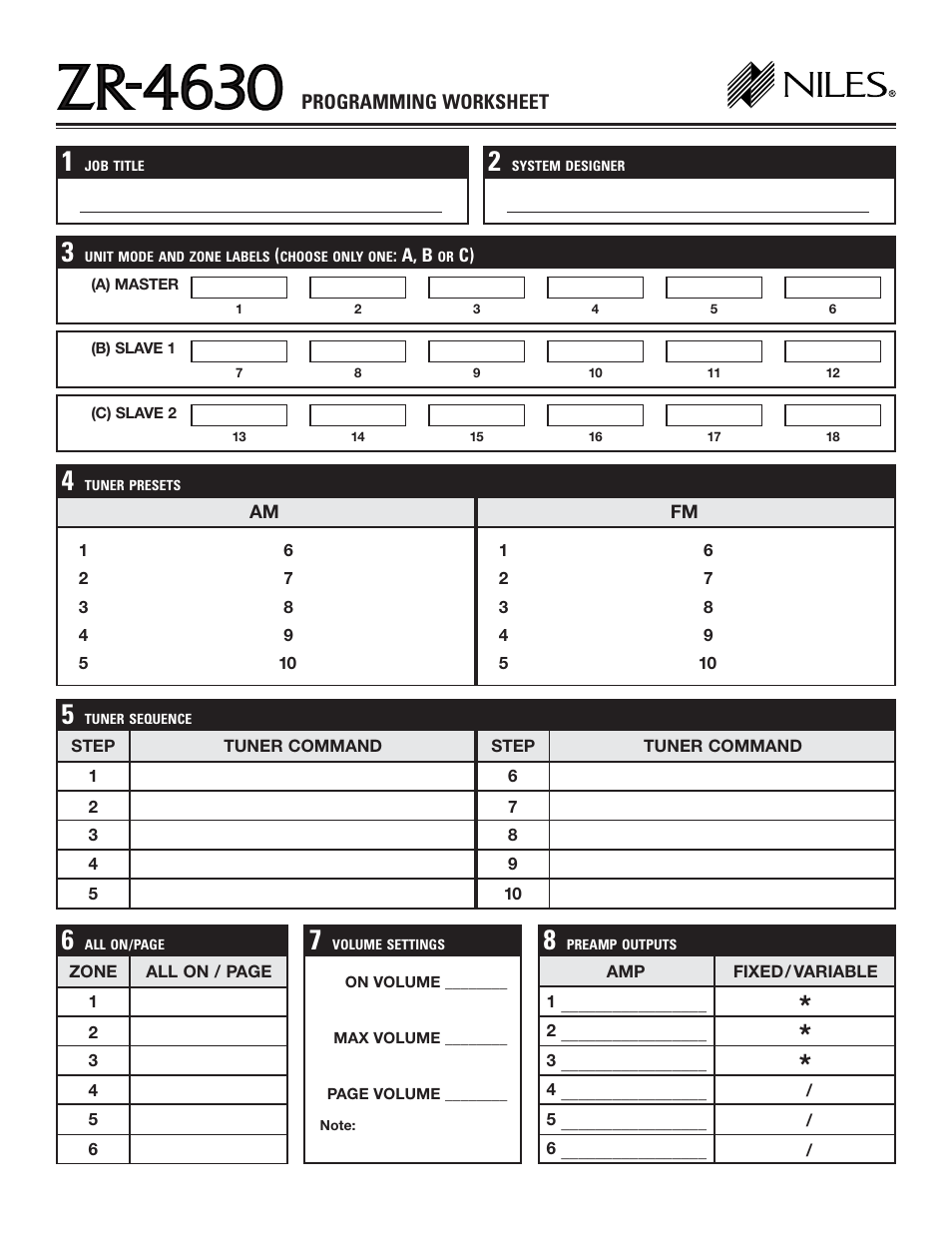 Niles Audio Niles ZR-4630 User Manual | Page 58 / 82