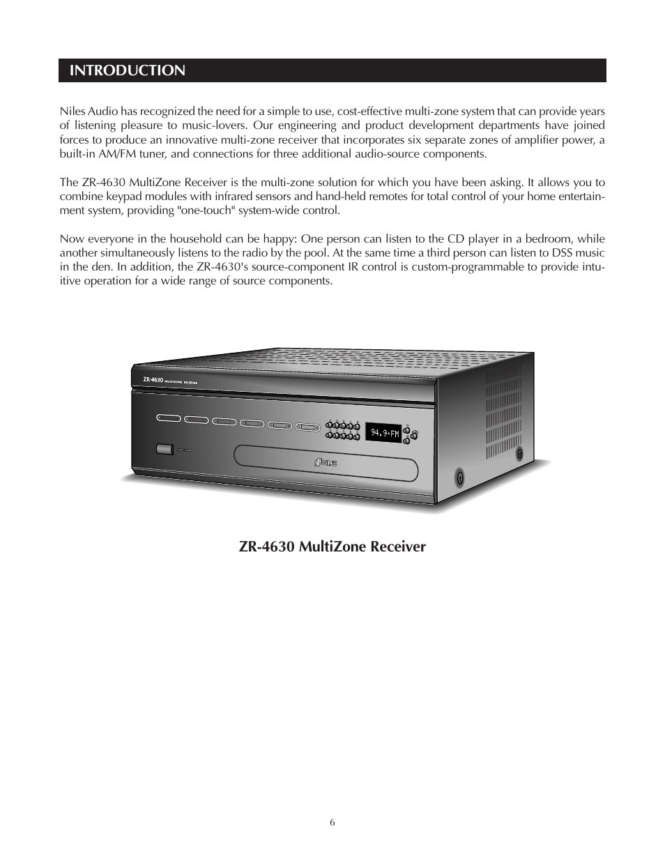 Niles Audio Niles ZR-4630 User Manual | Page 6 / 82