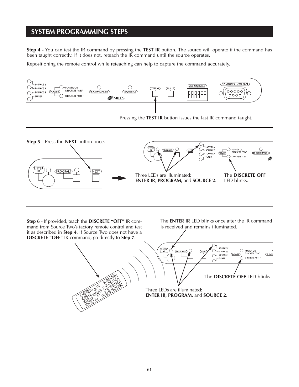 System programming steps | Niles Audio Niles ZR-4630 User Manual | Page 69 / 82