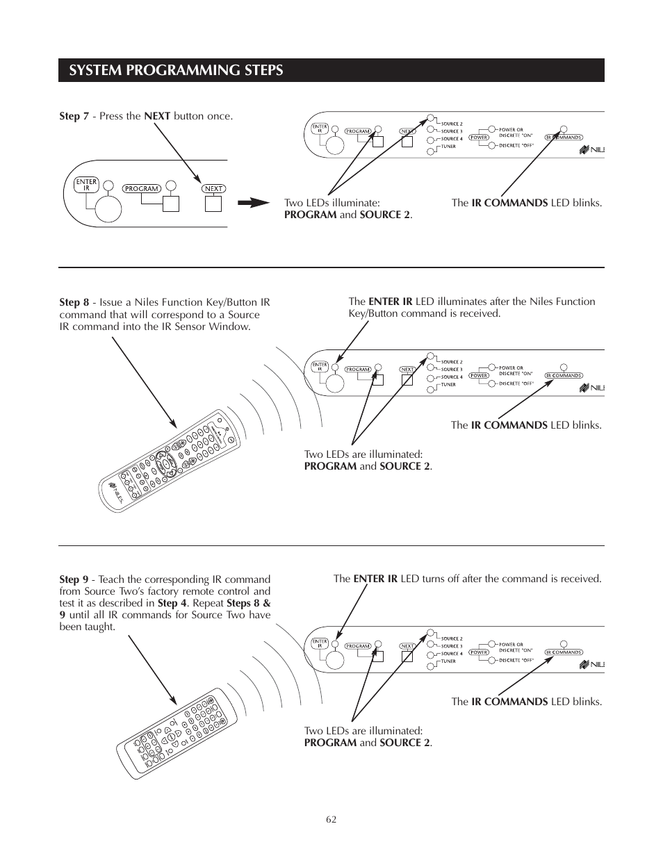 System programming steps | Niles Audio Niles ZR-4630 User Manual | Page 70 / 82