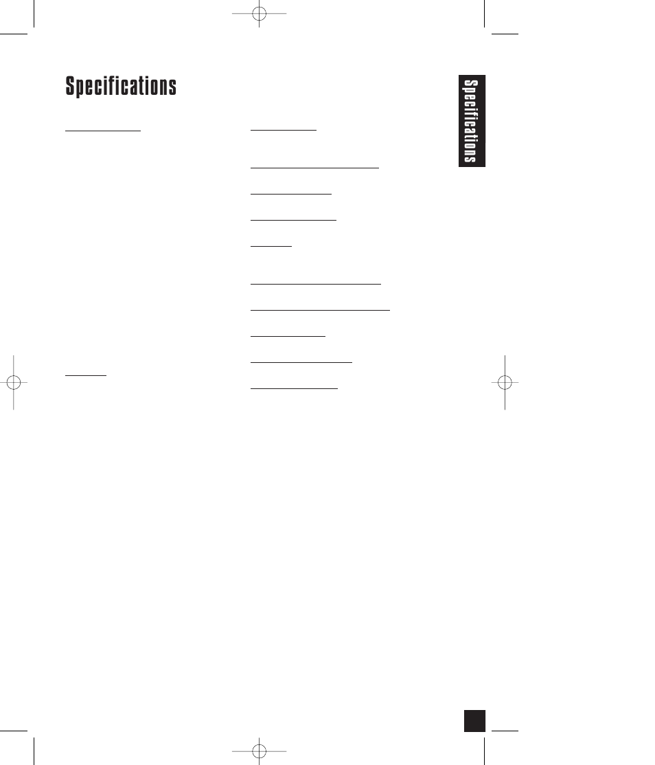 Specifications, Oper ation, Specifica tions | Niles Audio Niles AT8500 User Manual | Page 23 / 28