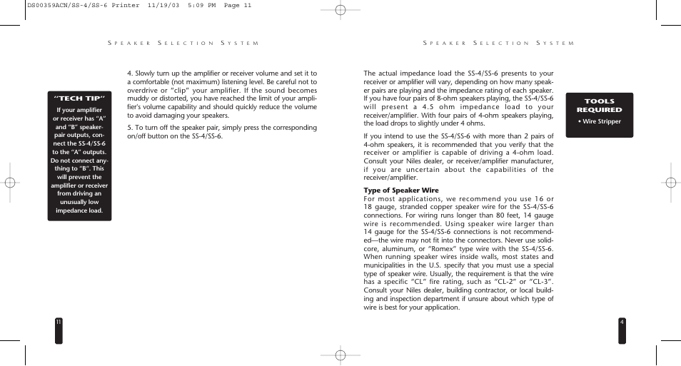 Niles Audio SS-4 User Manual | Page 7 / 8