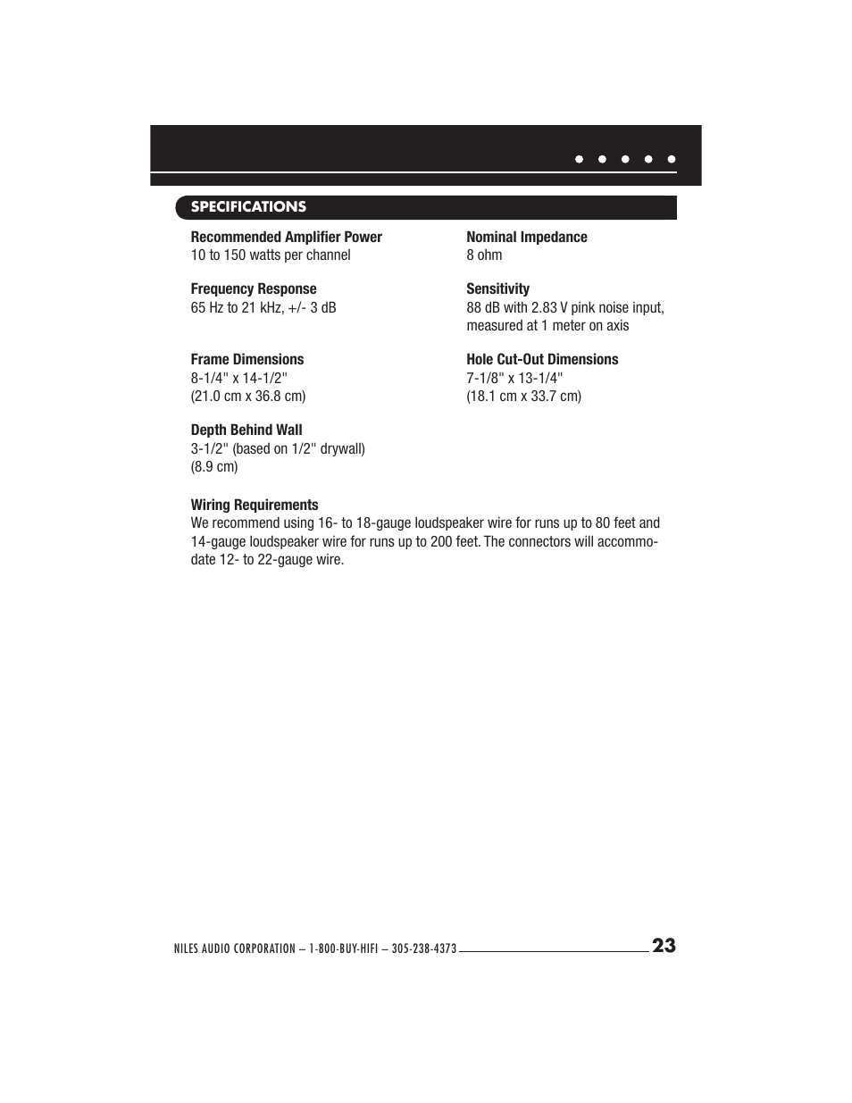 Niles Audio Niles HDFX User Manual | Page 25 / 28