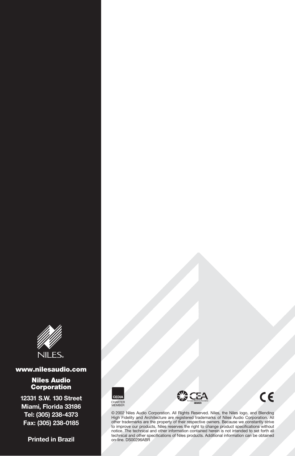 Niles Audio DS6300AT User Manual | Page 24 / 24