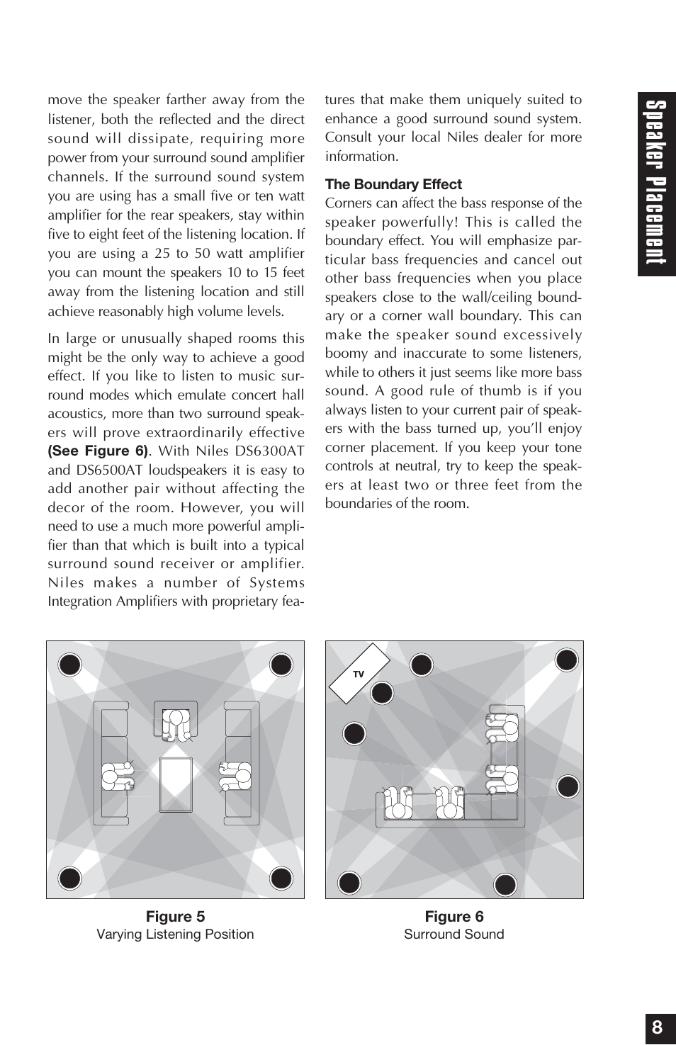 Speak er placemen t | Niles Audio DS6300AT User Manual | Page 9 / 24