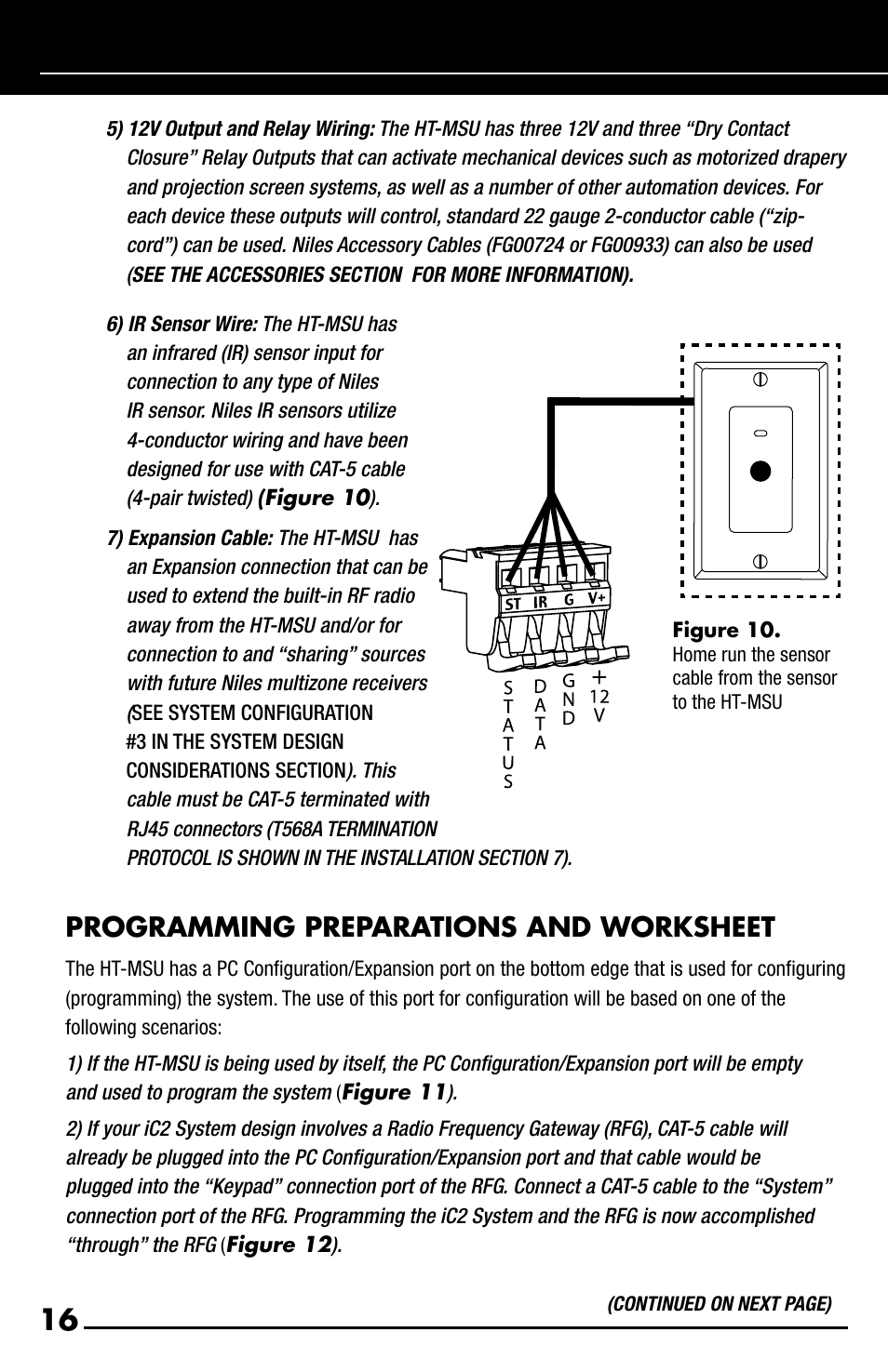 Programming preparations and worksheet | Niles Audio iC2 User Manual | Page 18 / 32