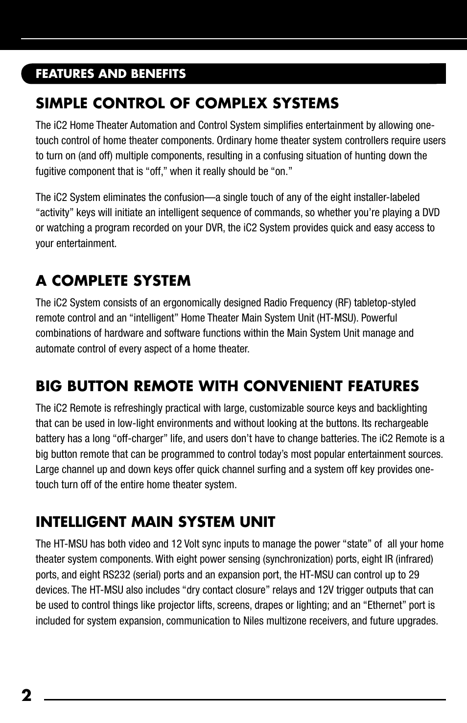 Niles Audio iC2 User Manual | Page 4 / 32