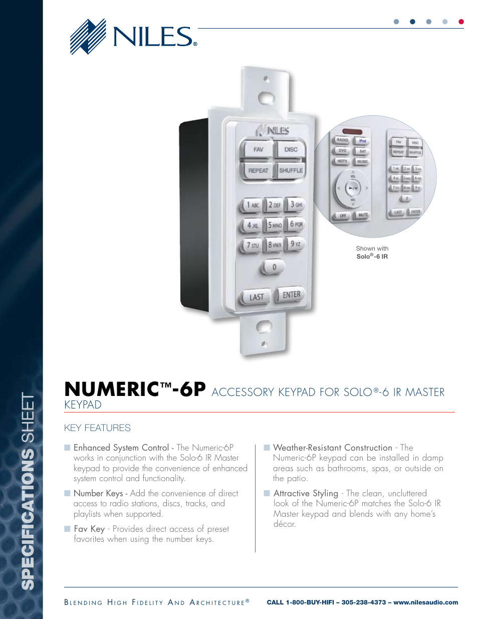 Niles Audio 6P User Manual | 2 pages