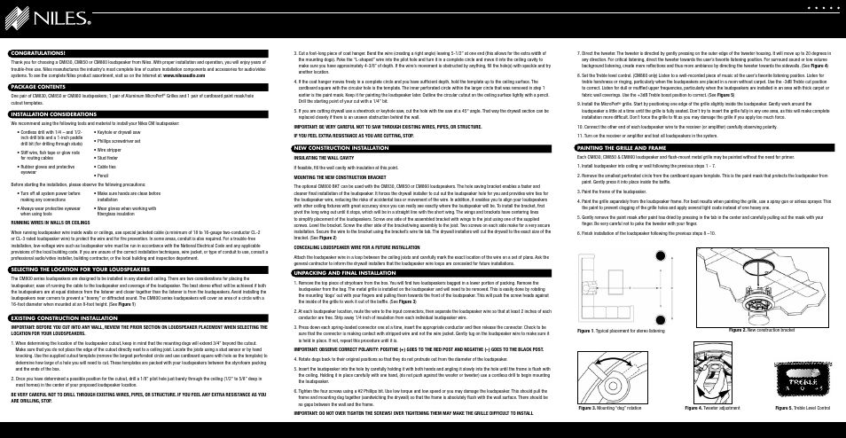 Niles Audio CM850 User Manual | Page 2 / 6