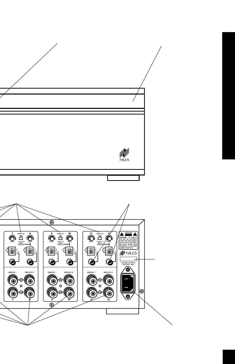Front and rear p anel det ails 16 | Niles Audio SI-1230 User Manual | Page 17 / 32