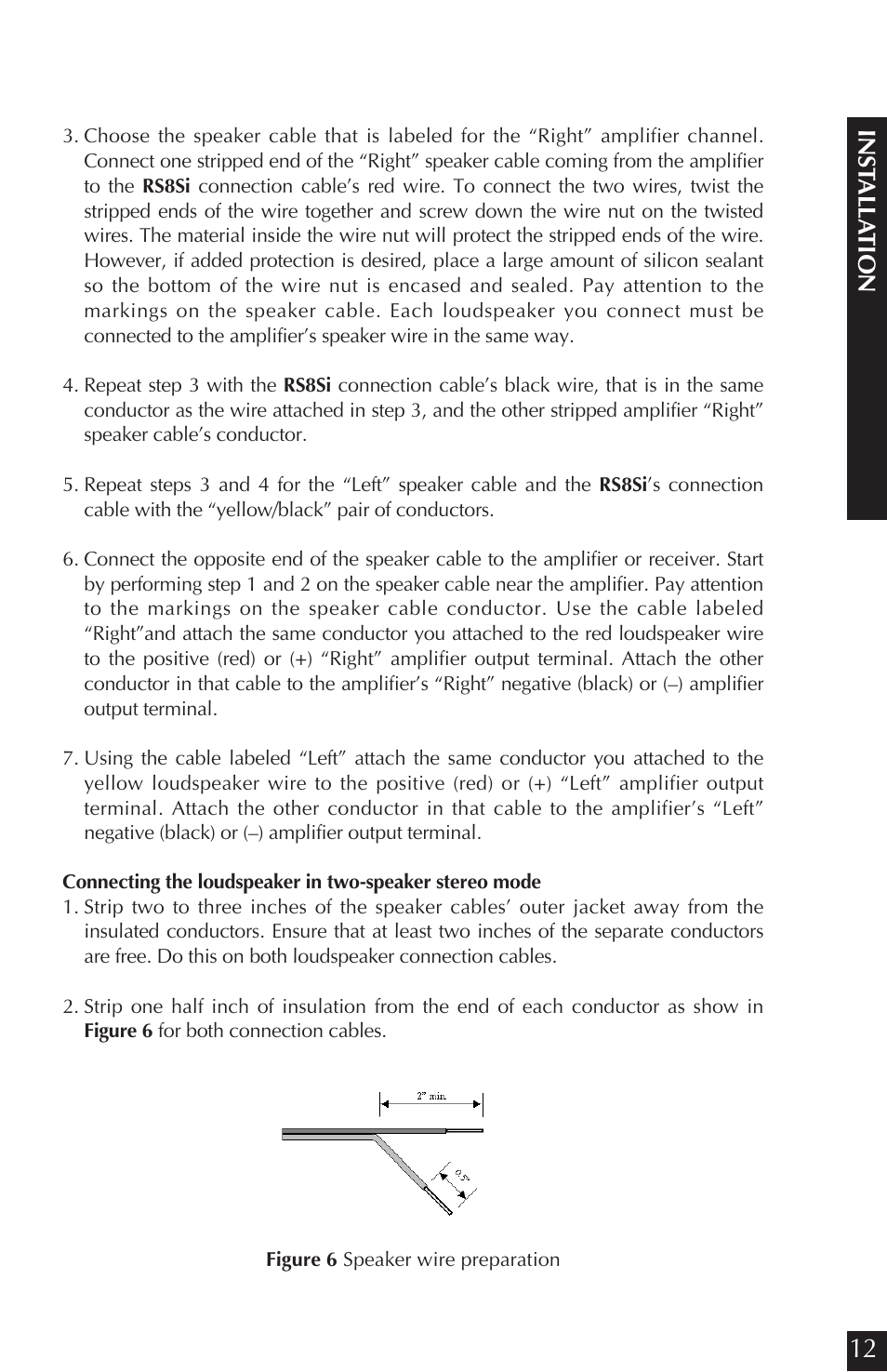 Inst alla tion | Niles Audio CORAL RS8SI User Manual | Page 13 / 24