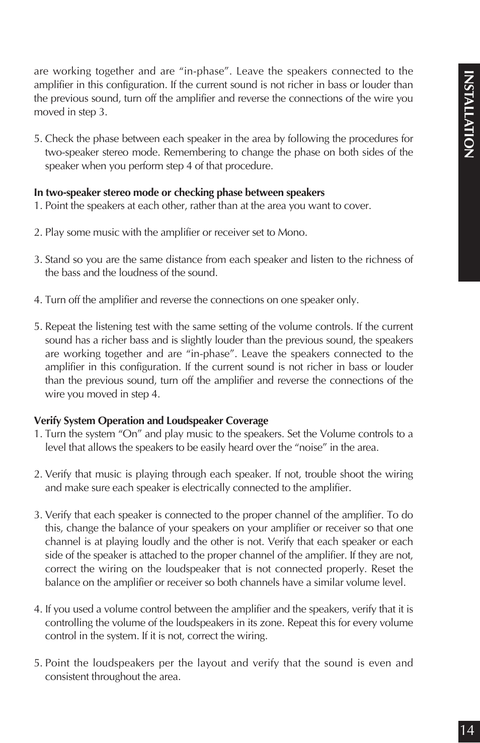 Inst alla tion | Niles Audio CORAL RS8SI User Manual | Page 15 / 24