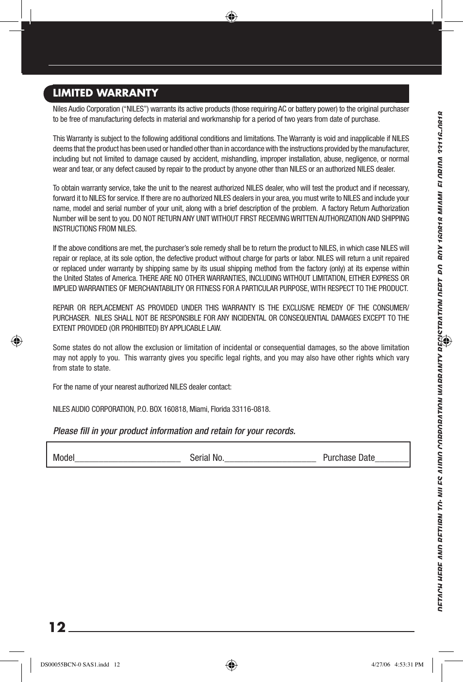 Niles Audio SAS-1 User Manual | Page 14 / 16