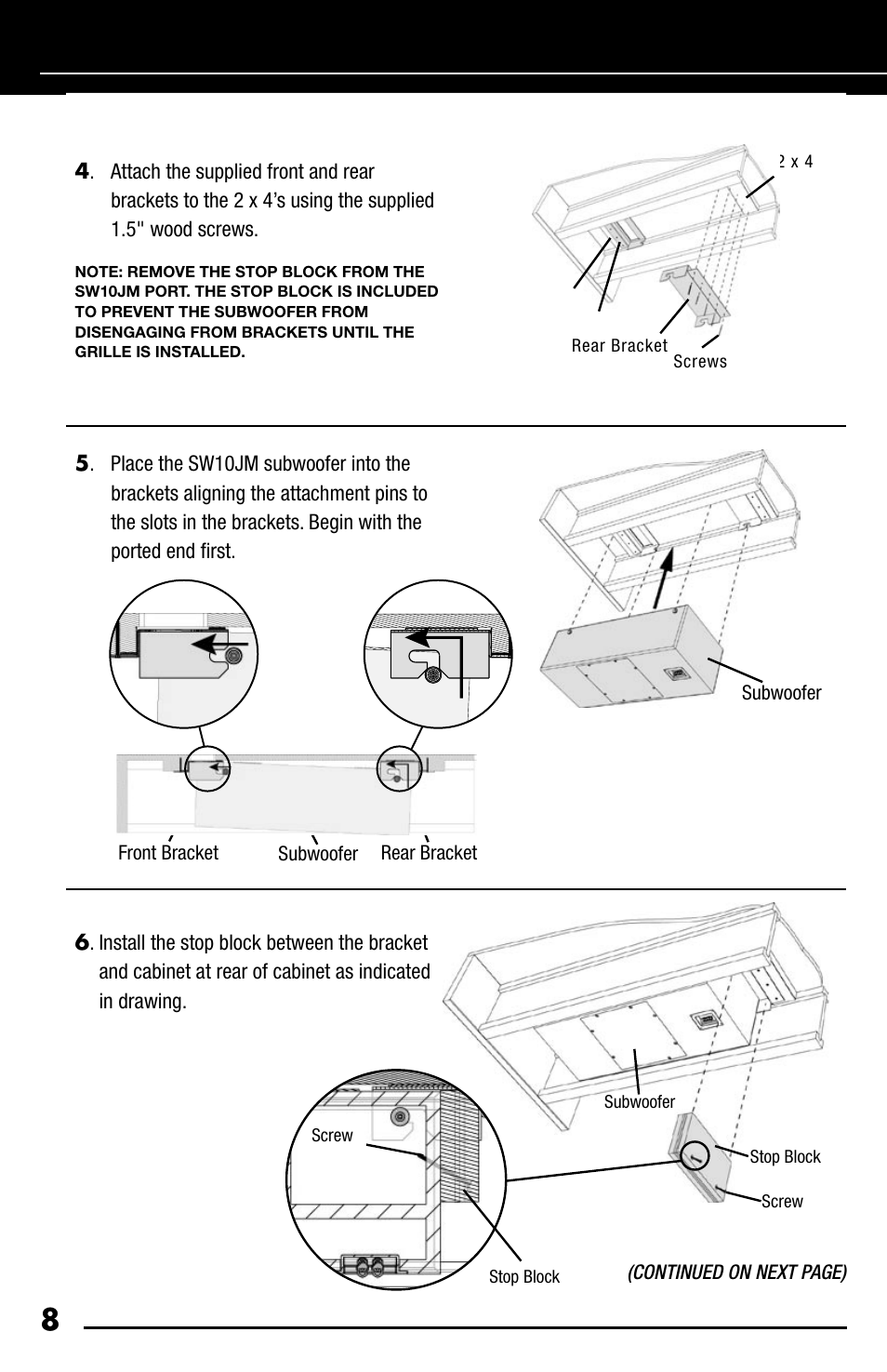Niles Audio SW10JM User Manual | Page 10 / 34