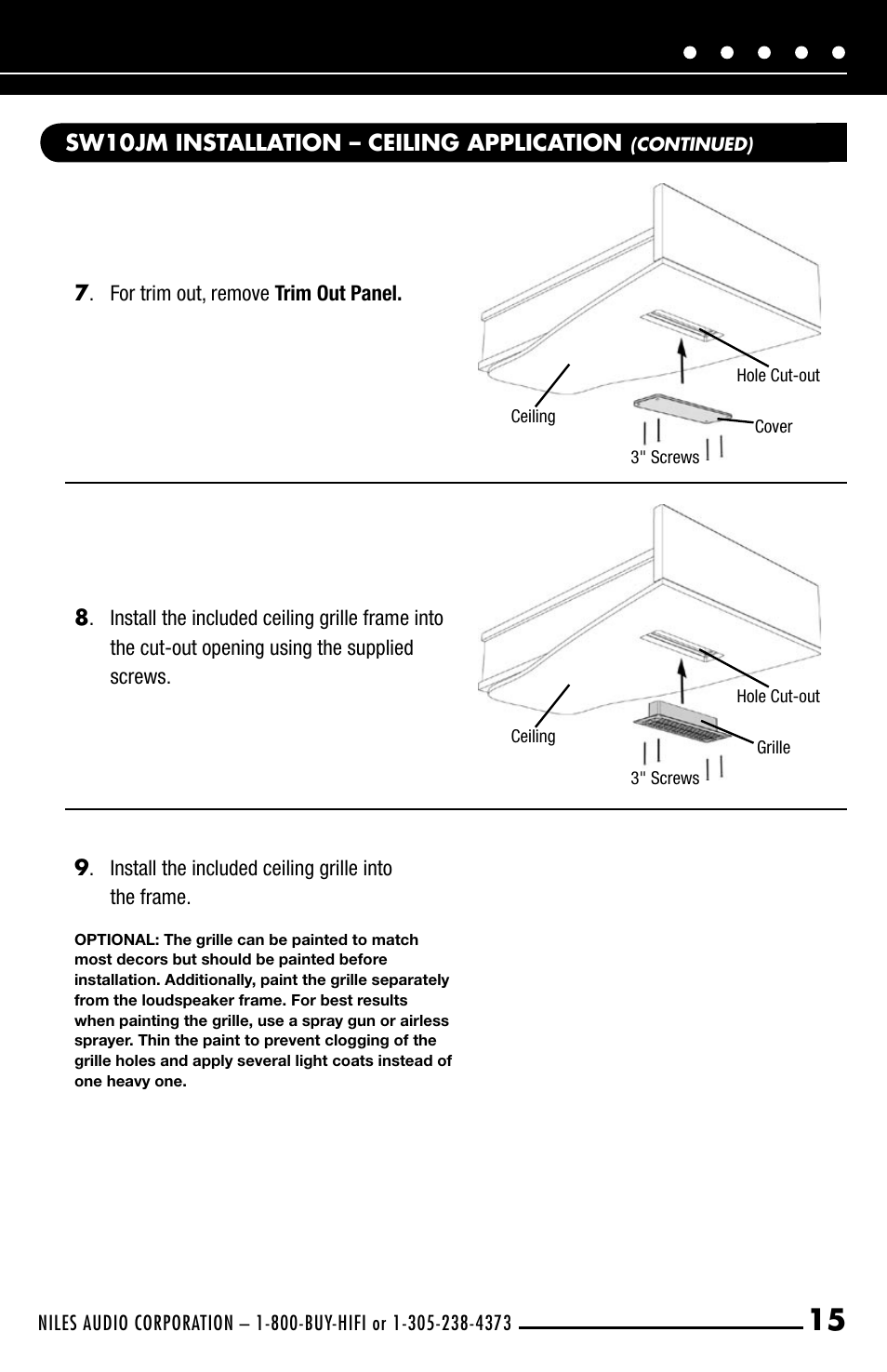 Niles Audio SW10JM User Manual | Page 17 / 34