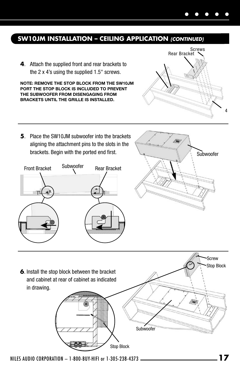 Niles Audio SW10JM User Manual | Page 19 / 34