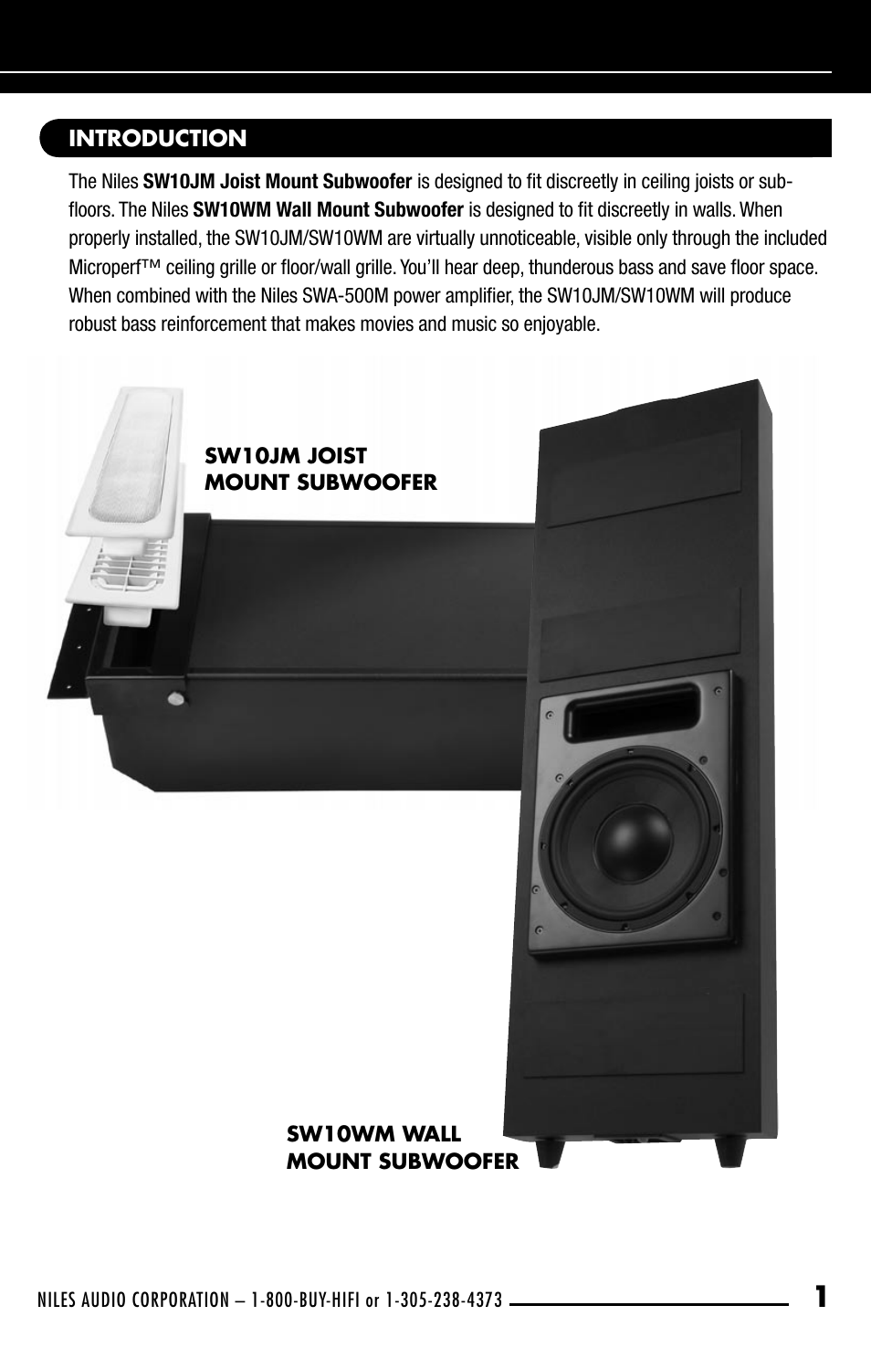 Niles Audio SW10JM User Manual | Page 3 / 34