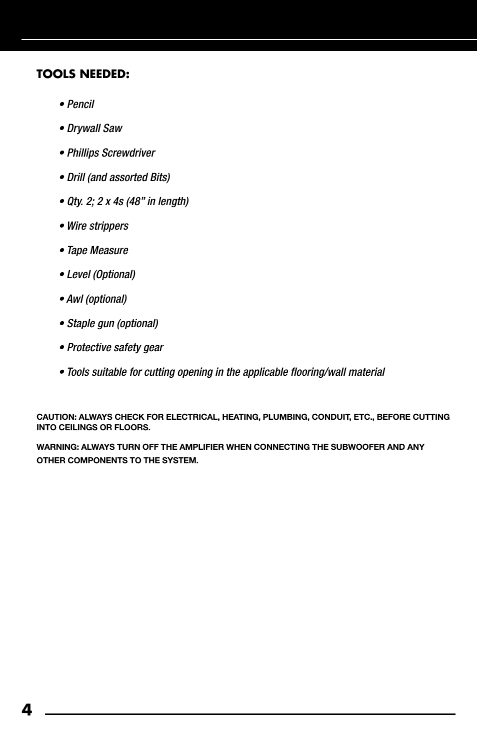 Niles Audio SW10JM User Manual | Page 6 / 34