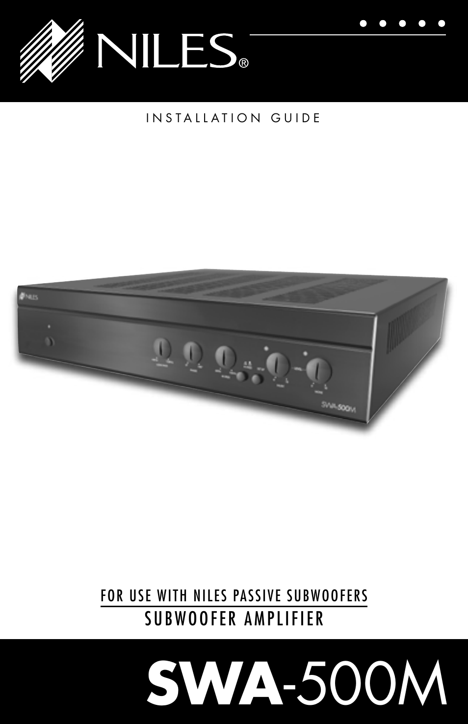 Niles Audio SWA-500M User Manual | 24 pages