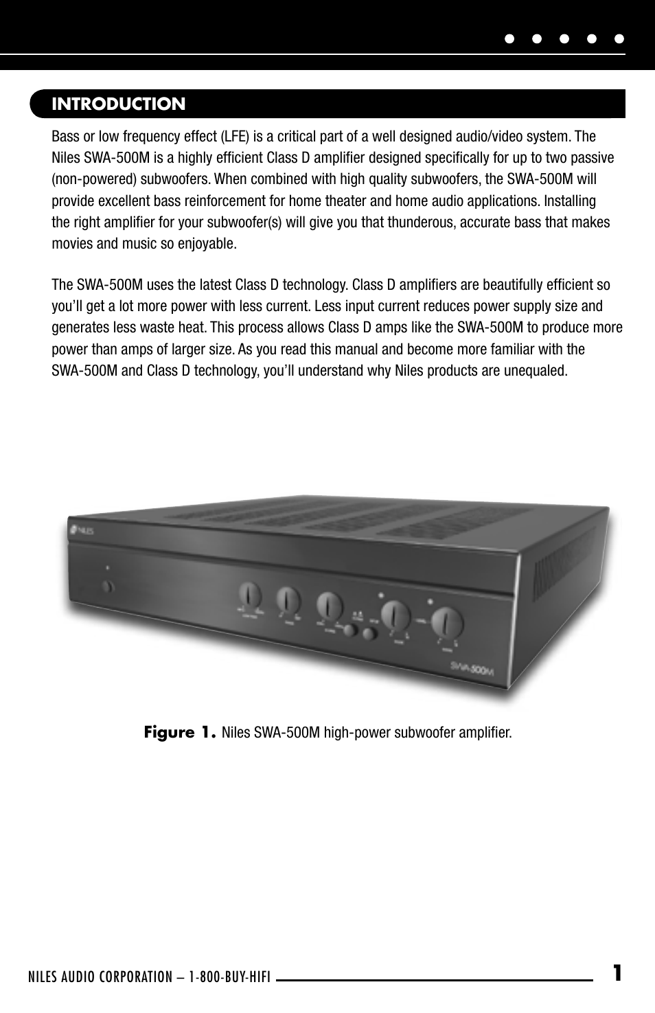Niles Audio SWA-500M User Manual | Page 3 / 24