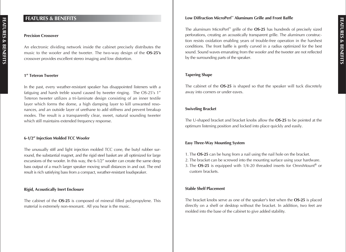 Niles Audio OS-25 User Manual | Page 3 / 12