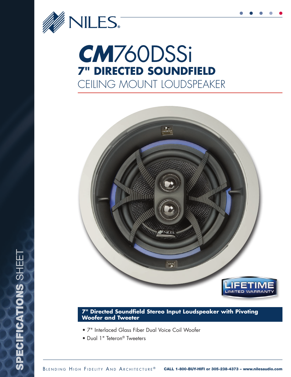 Niles Audio CM760DSSi User Manual | 2 pages