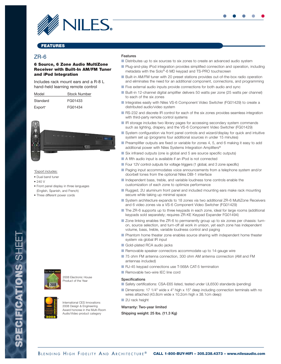 Niles Audio ZR-6 User Manual | Page 2 / 8