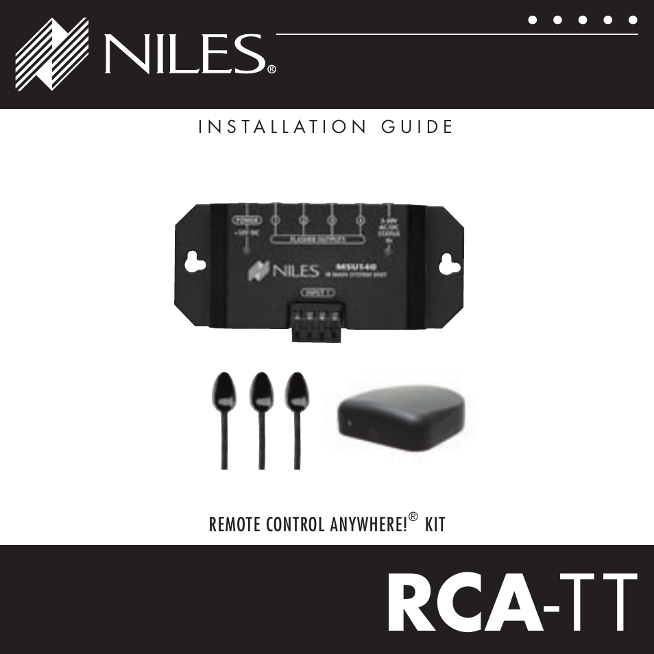 Niles Audio RCA-TT User Manual | 24 pages