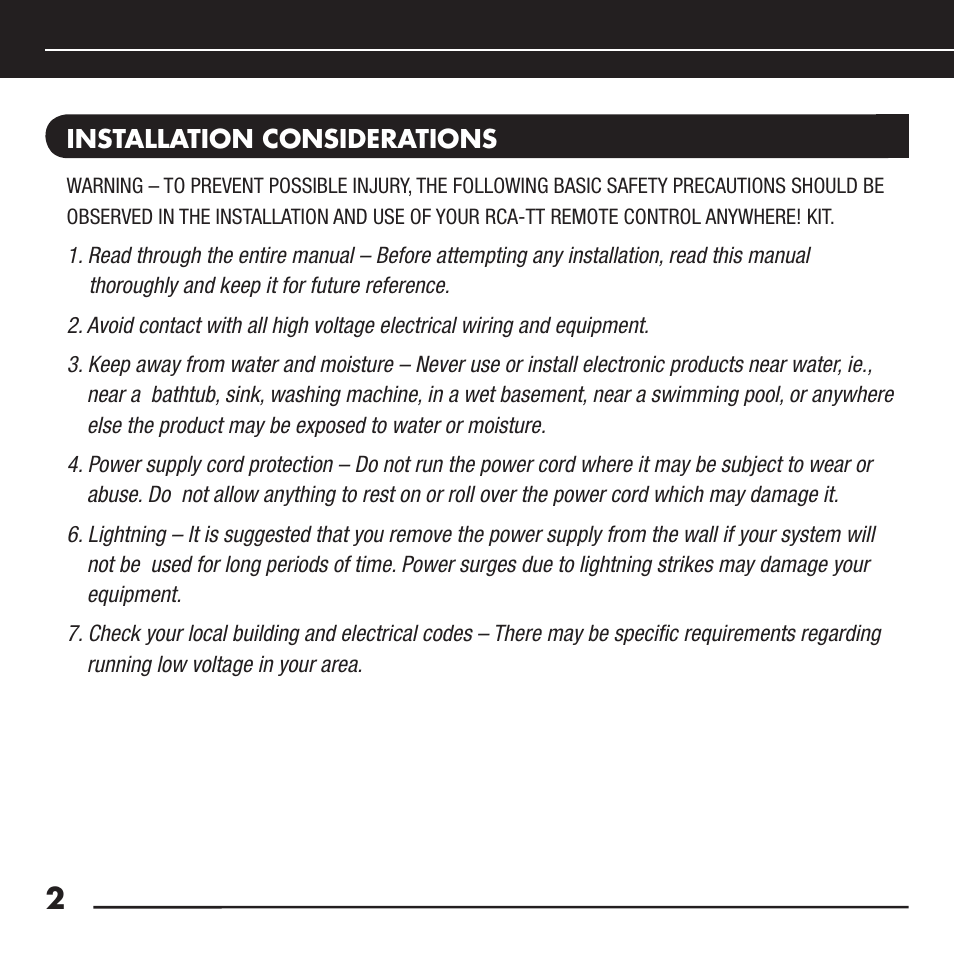 Niles Audio RCA-TT User Manual | Page 4 / 24