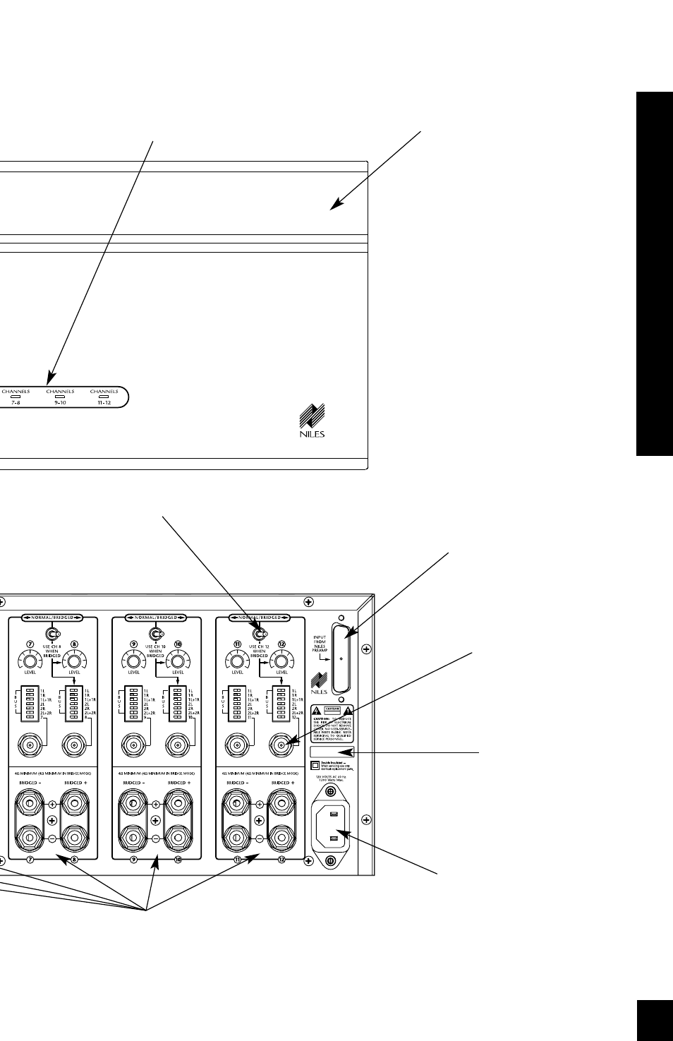 Front and rear p anel det ails | Niles Audio SI-1260 User Manual | Page 19 / 32