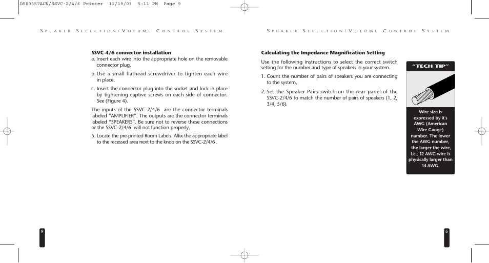 Niles Audio SSVC-6 User Manual | Page 6 / 8
