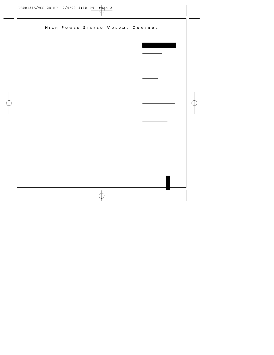 Operation | Niles Audio VCS-2D-HP User Manual | Page 11 / 12