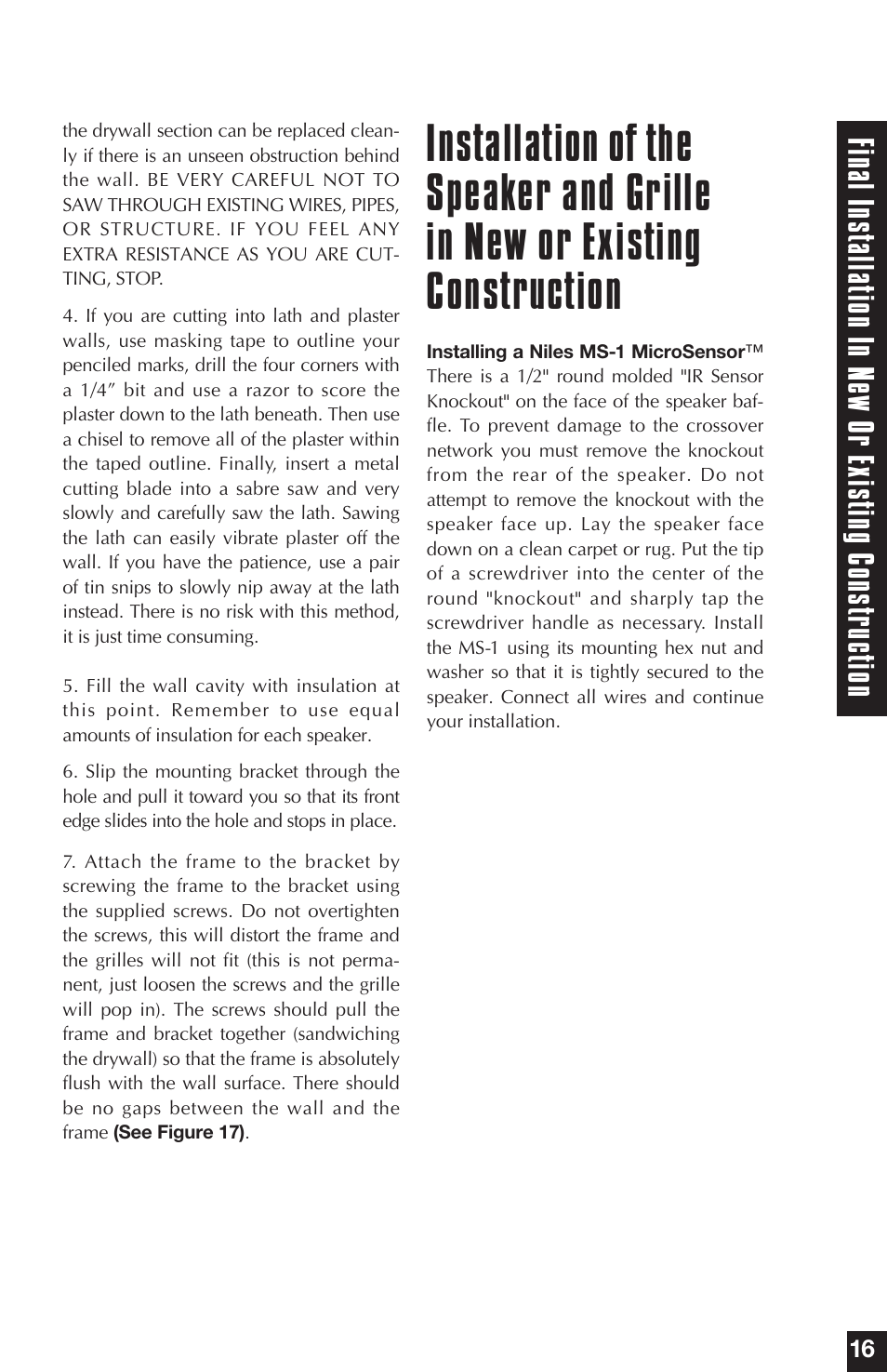 Niles Audio PSW8 User Manual | Page 17 / 28