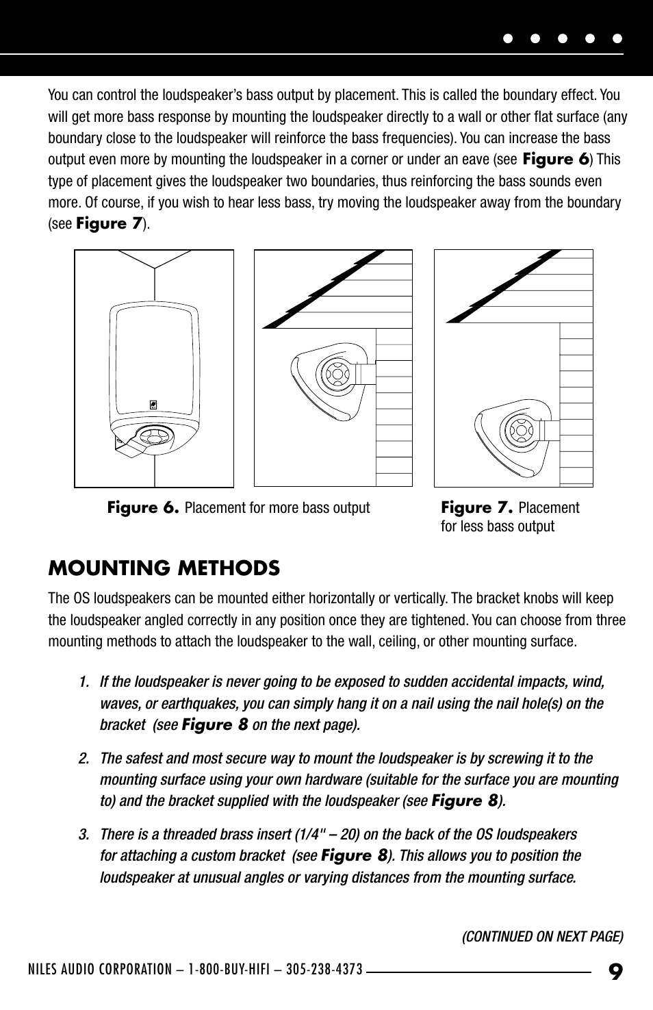 Mounting methods | Niles Audio OS5.5 User Manual | Page 11 / 24