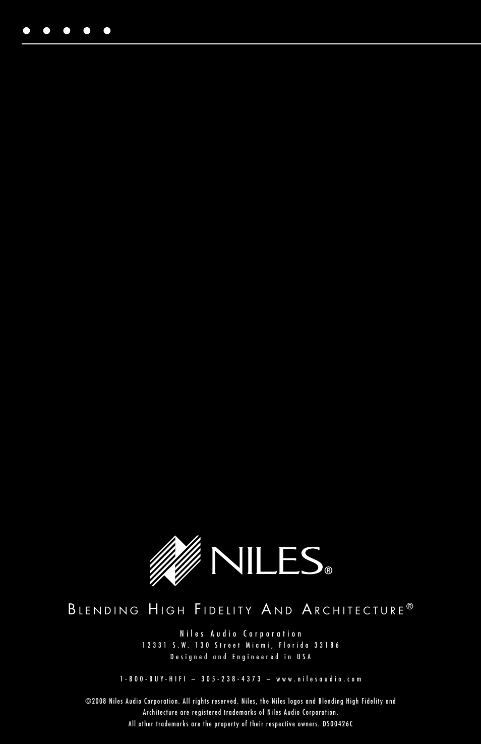 Niles Audio OS5.5 User Manual | Page 24 / 24