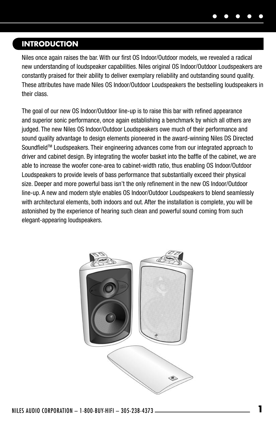 Niles Audio OS5.5 User Manual | Page 3 / 24