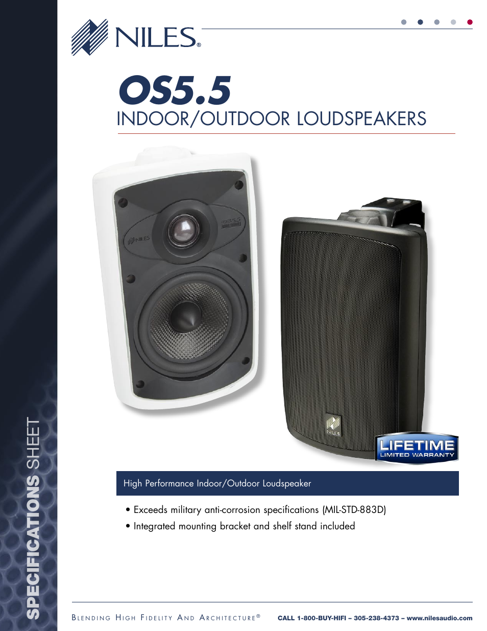 Niles Audio Niles OS5.5 User Manual | 2 pages