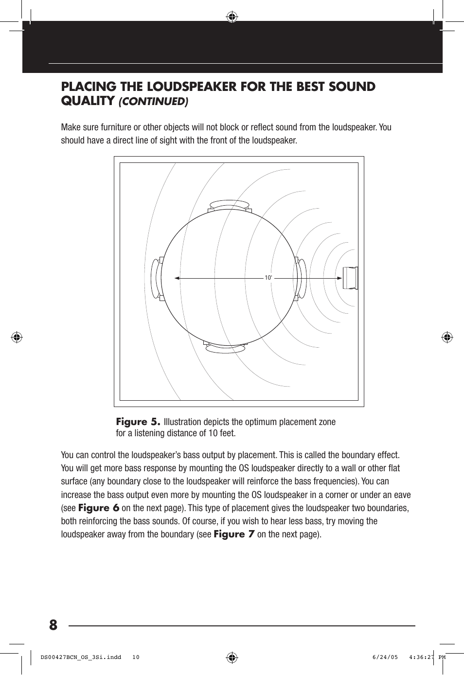 Placing the loudspeaker for the best sound quality | Niles Audio OS6.3Si User Manual | Page 10 / 24