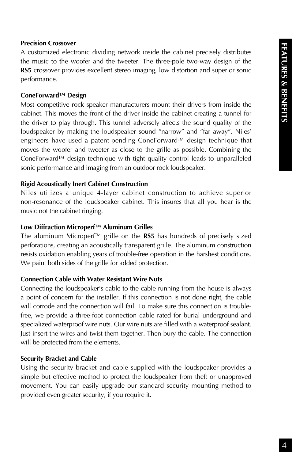 Niles Audio RS 5s User Manual | Page 5 / 20