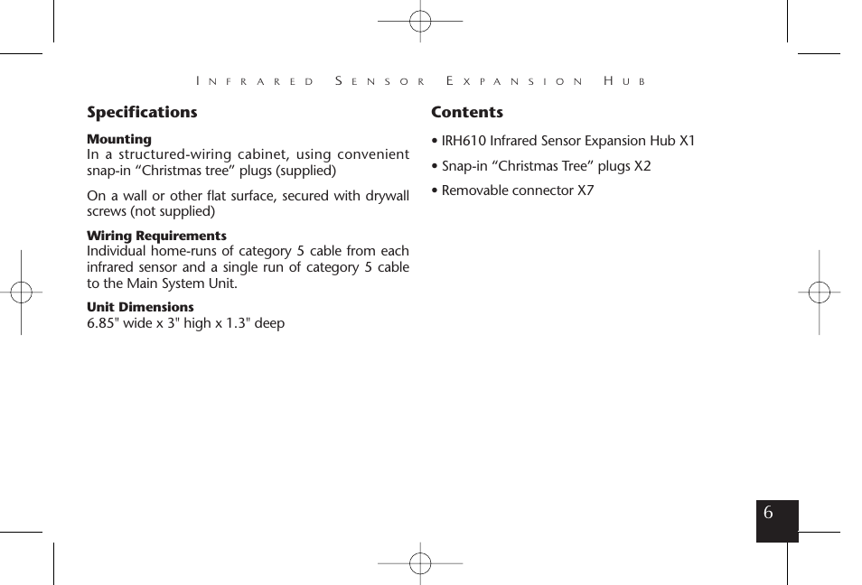 Niles Audio IRH610 User Manual | Page 7 / 8