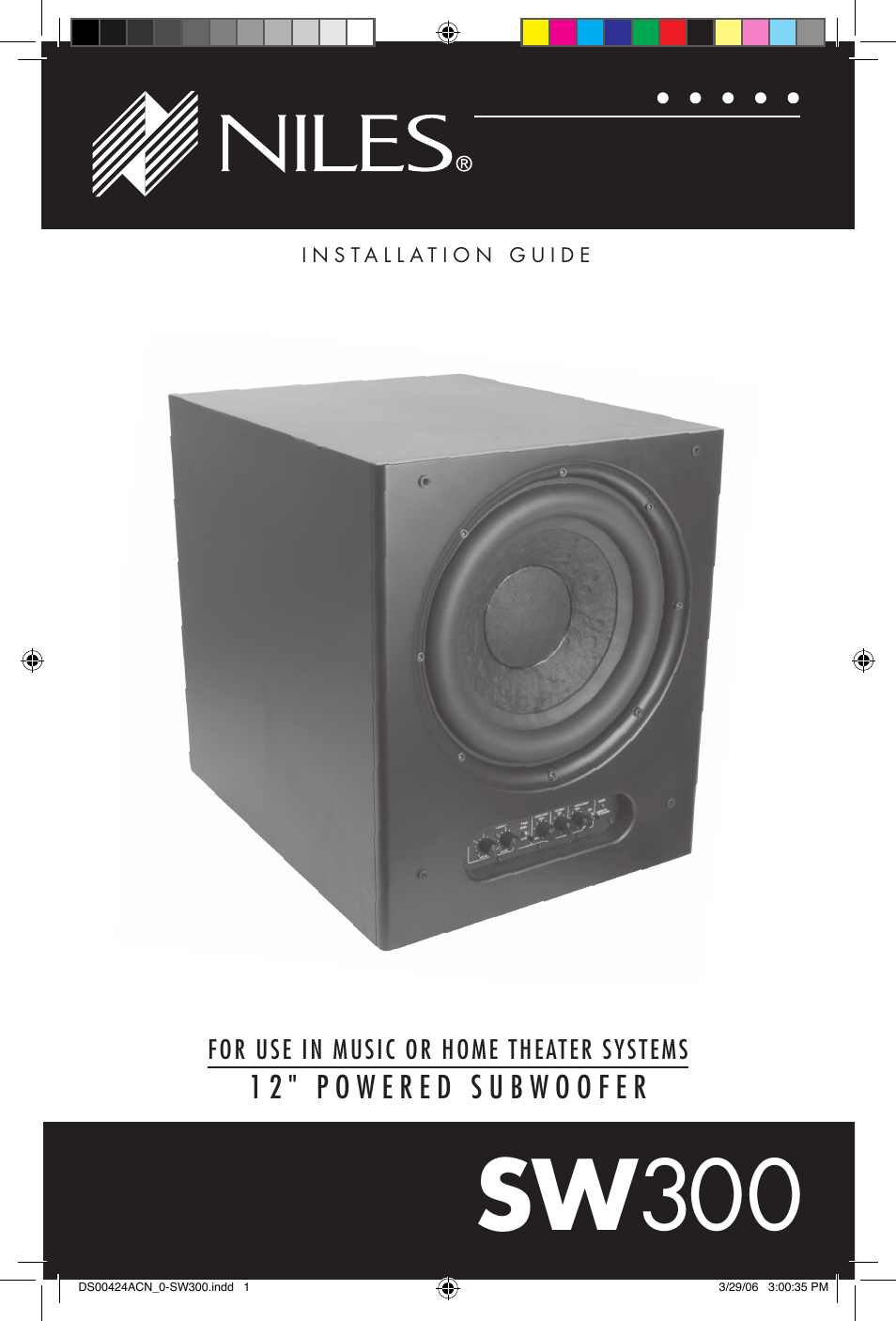 Niles Audio SW300 User Manual | 13 pages