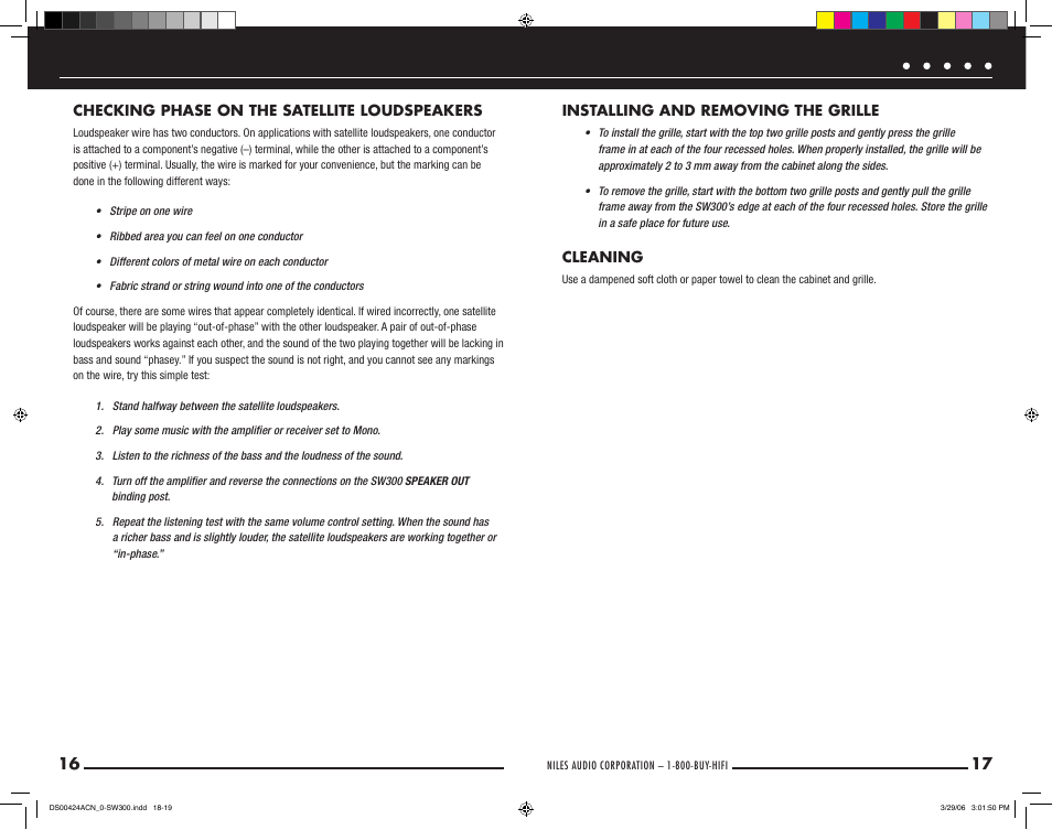 Niles Audio SW300 User Manual | Page 10 / 13