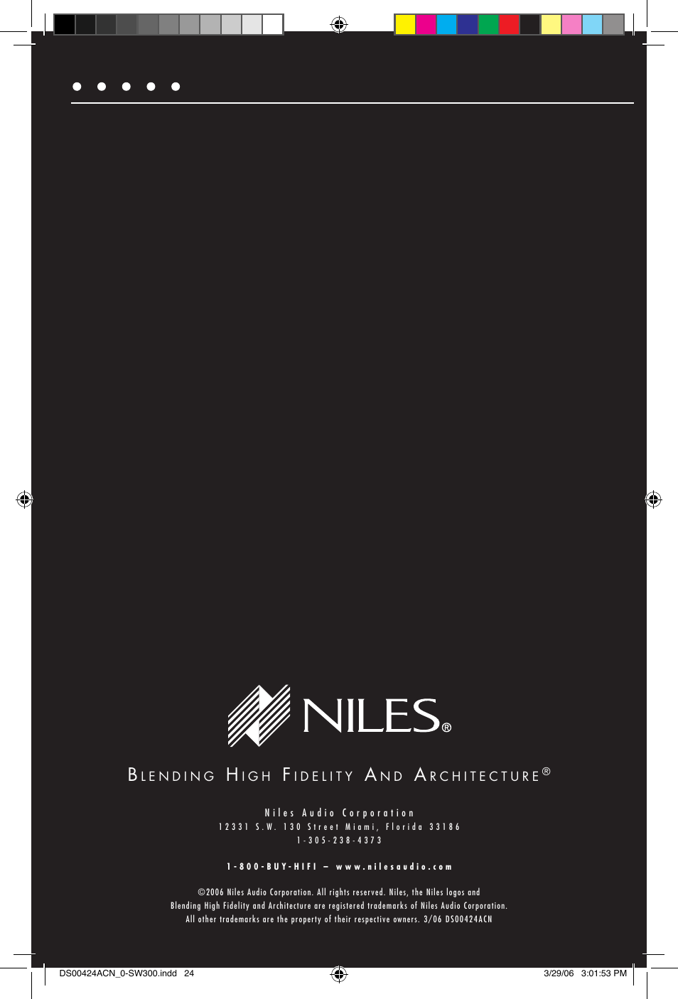 Niles Audio SW300 User Manual | Page 13 / 13