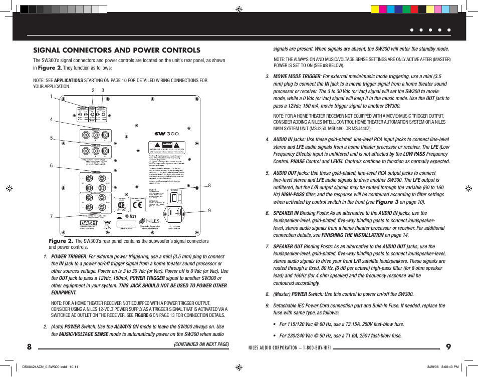 Niles Audio SW300 User Manual | Page 6 / 13