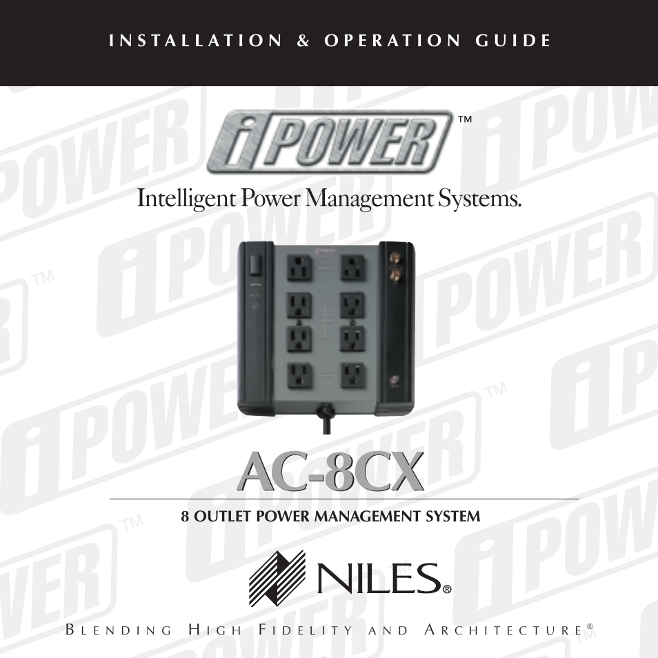 Niles Audio AC-8CX User Manual | 23 pages