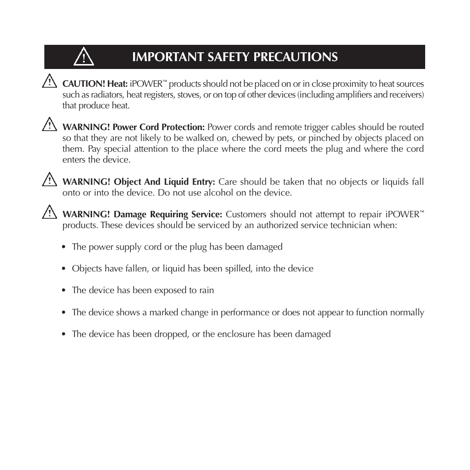 Important safety precautions | Niles Audio AC-8CX User Manual | Page 3 / 23