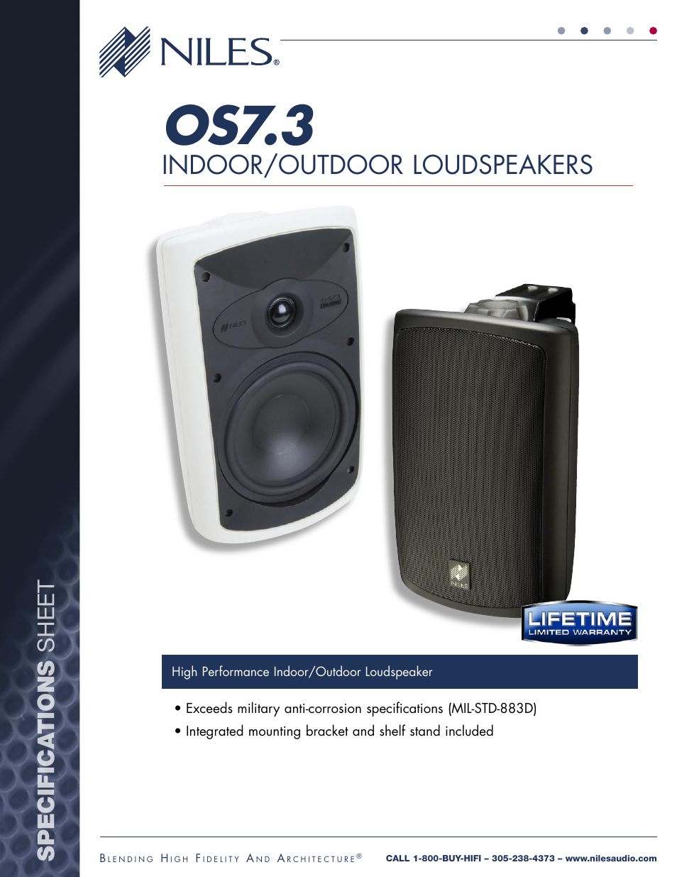 Niles Audio Niles OS7.3 User Manual | 2 pages