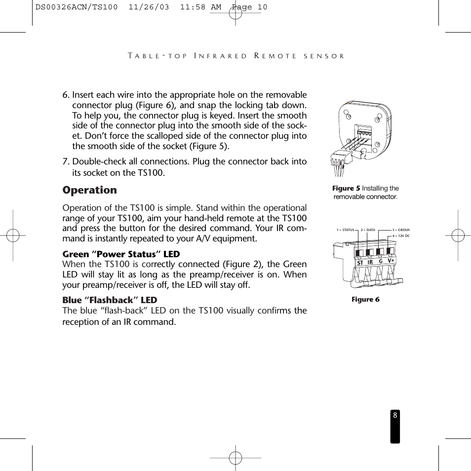 Operation | Niles Audio TS100 User Manual | Page 9 / 16