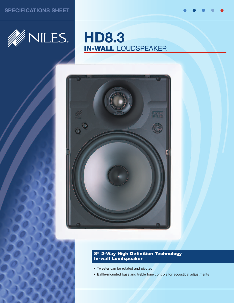 Niles Audio HD8.3  EN User Manual | 2 pages
